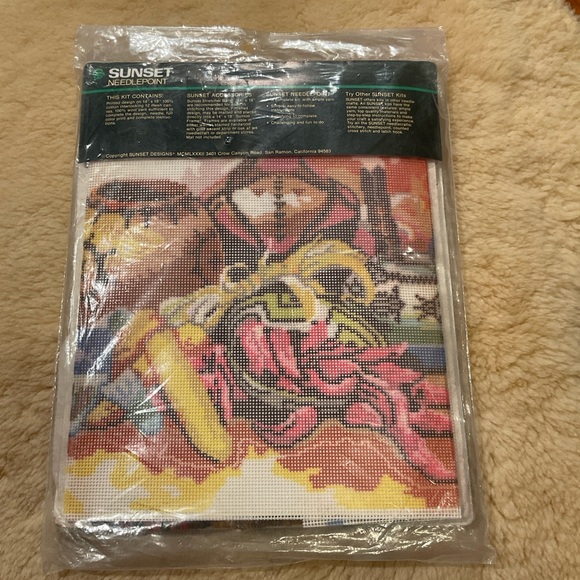 Vintage Sunset Native American Still Life needlepoint kit - Picture 4 of 5